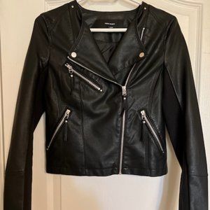Black Vero Moda Faux Leather Jacket Size S (NWOT) Never Worn Out